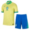 Officiële Voetbalshirt + Korte Broek Brazilië Thuis 2024 - Kids